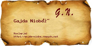 Gajda Niobé névjegykártya